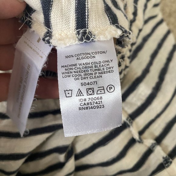 Lou & Grey Stripe Cotton Romper Sz Small - Picture 8 of 8